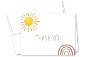 InvitationHouse Sunshine Rainbow Thank You Cards and Envelopes - set of 24