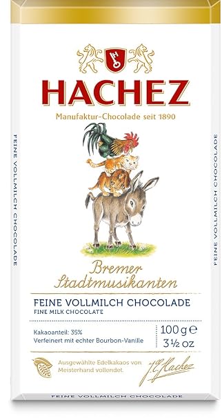Hachez Bremer Stadtmusikanten Tafel Feine Vollmilch 5er Pack 5 X