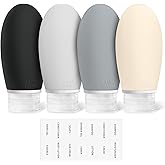 100ml Silicone Travel Bottles TSA Approved, Opret 4 Pack Leak Proof Travel Toiletries Containers Refillable BPA Free Travel A