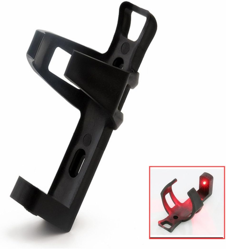 Bottle Cage,SGODDE Water Bottle Cage,Bike Water Bottle Holder Cage,With LED Red Light,Quick & Easy to Mount - For Road & Mountain Bikes