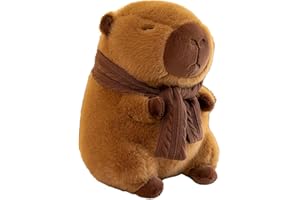 9.8-Inch Cute Capybara Plush Pillow – Adorable Soft Scarf Capybara Stuffed Animal