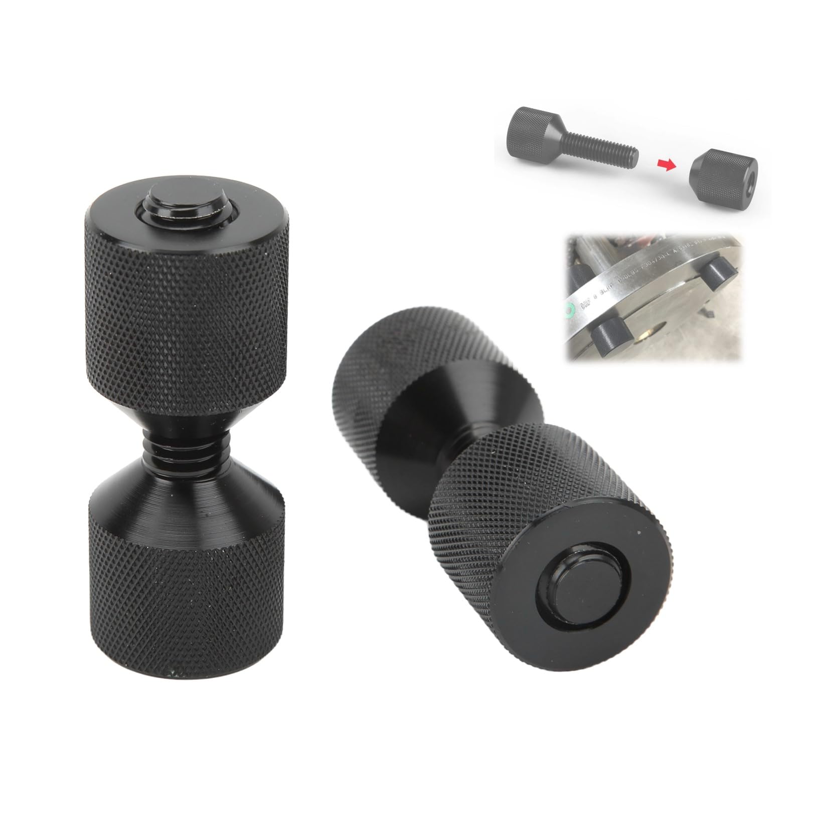 2 Pcs Two Hole Pins Set, Aluminum 2 Hole Pipe Flange Aligners Connection Alignment Pin for Car Ship Large Machinery, Material, Easy to Use
