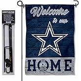 Dallas Cowboys Welcome To Our Home Garden Flag and Flagpole Mount