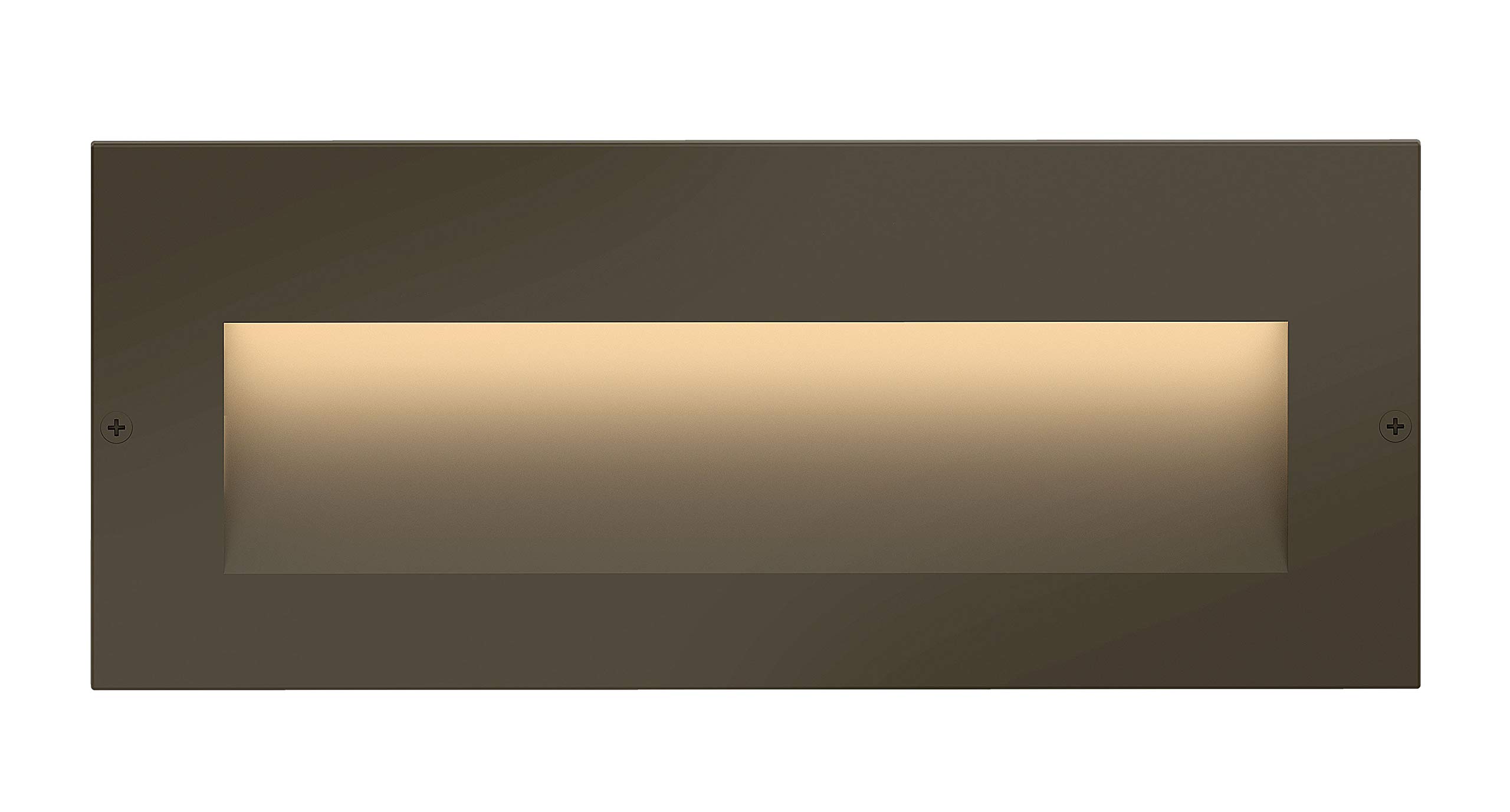 Photo 1 of MISSING PLUG -----------------------------------------------------------------Hinkley Taper 1565BZ Wide Horizontal 12v Landscape Step Light - Aluminum, Low Voltage, Recessed Mount, Integrated LED, Safe for Wet Conditions - Bronze Finish with Etched Glass 