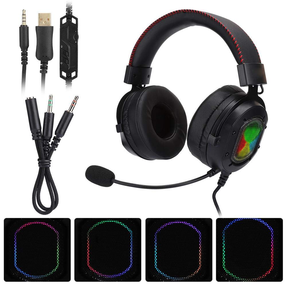 Ciglow Gaming Headset K3 Wired Led Light Headphone Abs Universal Headphones Over Ear With Noise Cancelling Microphone For Ps4 Xbox One Pc Laptop Psp Tablet Pc Ios Android Black Red Buy Online In Colombia At Desertcart Co Productid 202396753