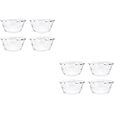 Pyrex (6oz 4Pc Glass Custard Bowls (2-Pack) - Made in USA | Clear Glass Construction | Dessert &amp; Souffl&eacute; Serving | Oven Safe Bakeware | Individual Portion Size | Kitchen Prep Essential