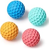 iPettie 4 Pack Honeycomb Dog Toys for Aggressive Chewers – Summer Floating Squeaky Chew Toys for Large Dogs, Safe Rubber for Interactive Play, Tough Puppy Chew Toys for Medium & Big Breeds, 3.15"