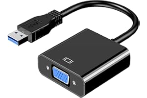 MINDORLEN USB to VGA Adapter for Monitor, VGA to USB 3.0/2.0 Converter 1080P Multi-Display Video Cable for Laptop Desktop PC to Monitors, Projector, TV. (Not Support Chromebook)