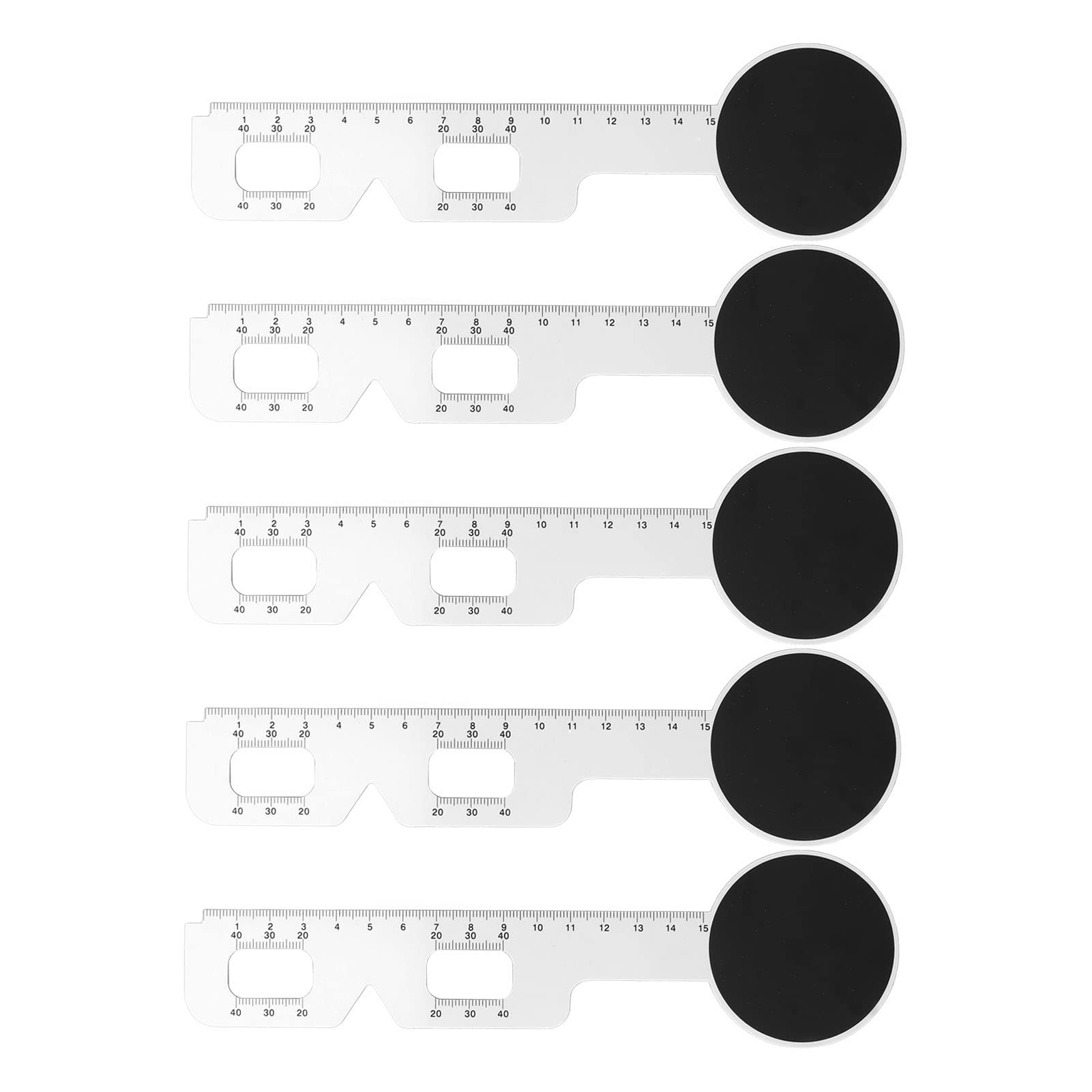 5Pcs PD Ruler, PD Measurement Ruler, Pupil Distance Meter Pupillometer Plastic PD Measurement Ruler for Eye Easy Operation Eye PD Ruler