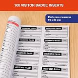 VSafety V Safety Professional Visitor Book Refill 100 Passes 90x60mm GDPR view 4