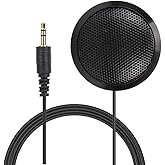 USB Conference Microphone,3.5mm Plug and Play Computer Mic for Desktop Computer and Laptop,360&deg; Omnidirectional Mic for Meeting, Skype, Recording, Chatting, Gaming