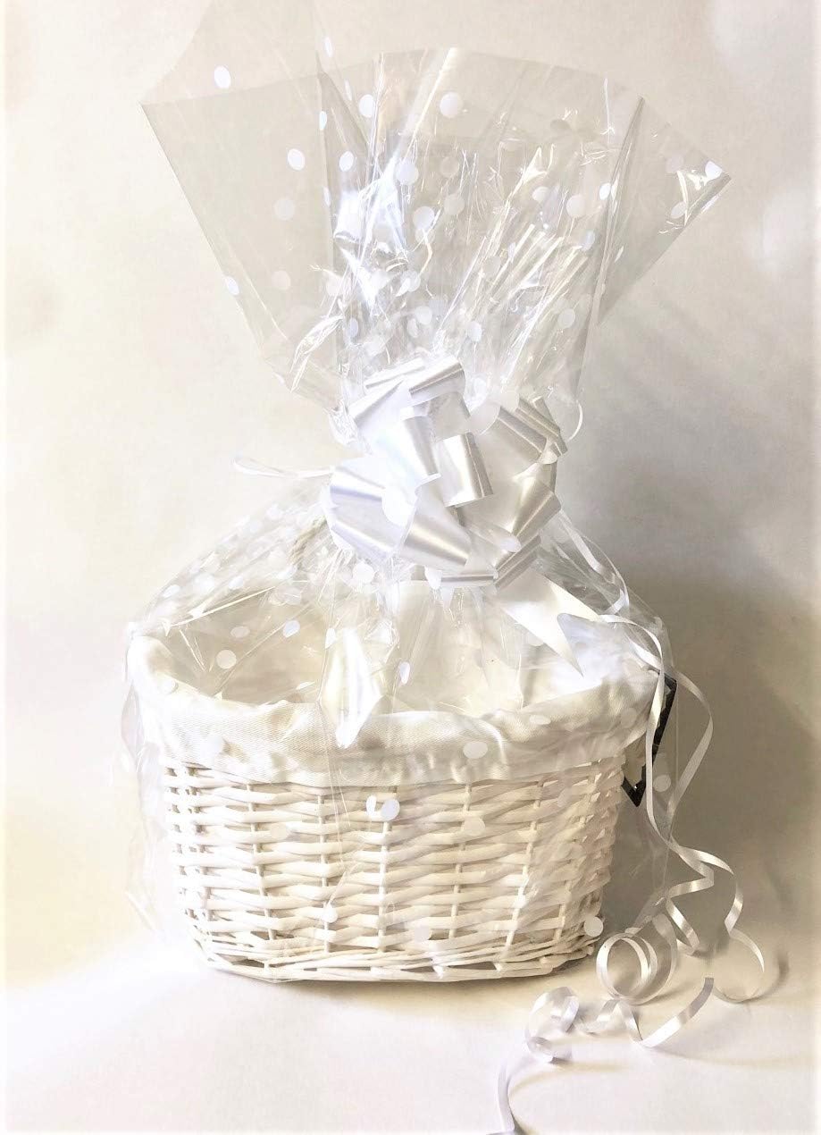 Make Your Own Hamper Kit WHITE Oval High back Willow Basket includes