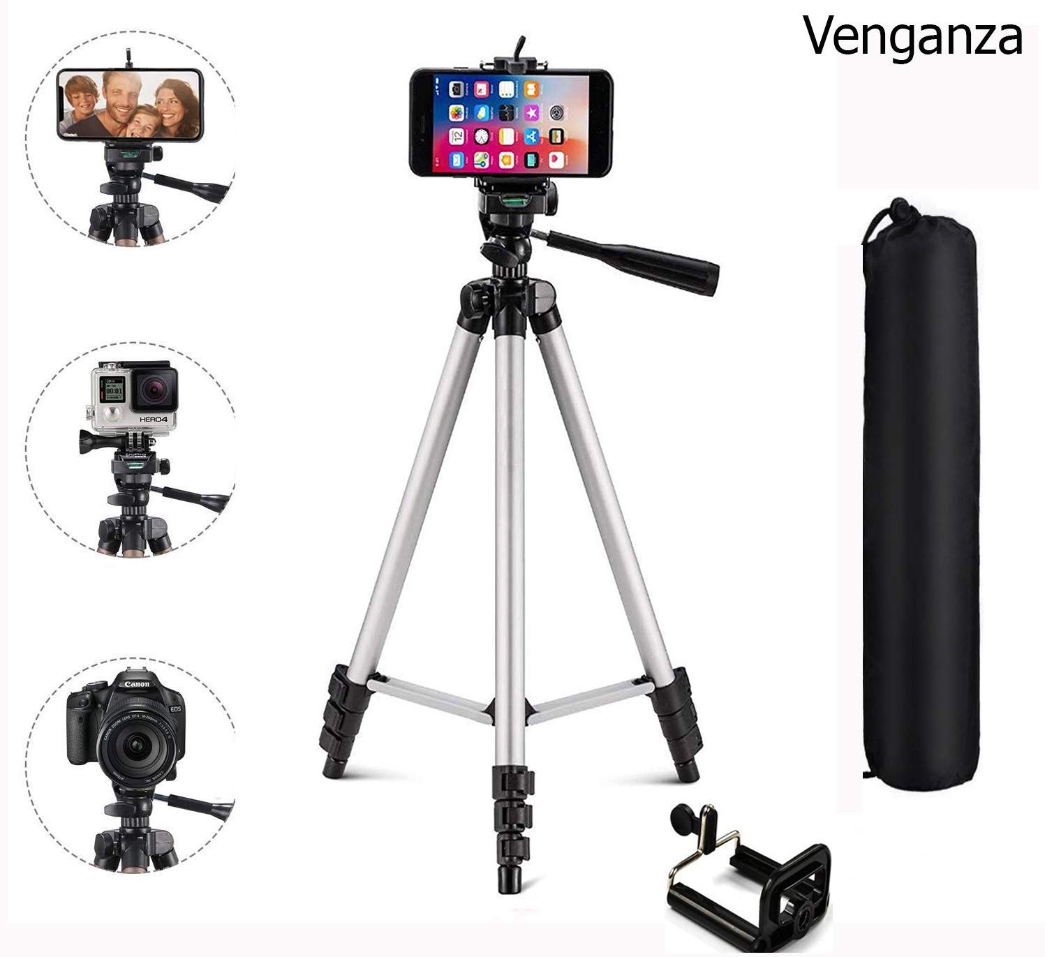 Buy Venganza Adjustable Aluminium Alloy Tripod Stand Holder for Mobile