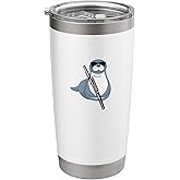 Funny Seal Wearing Sunglasses Playing Bassoon Stainless Steel Insulated Tumbler