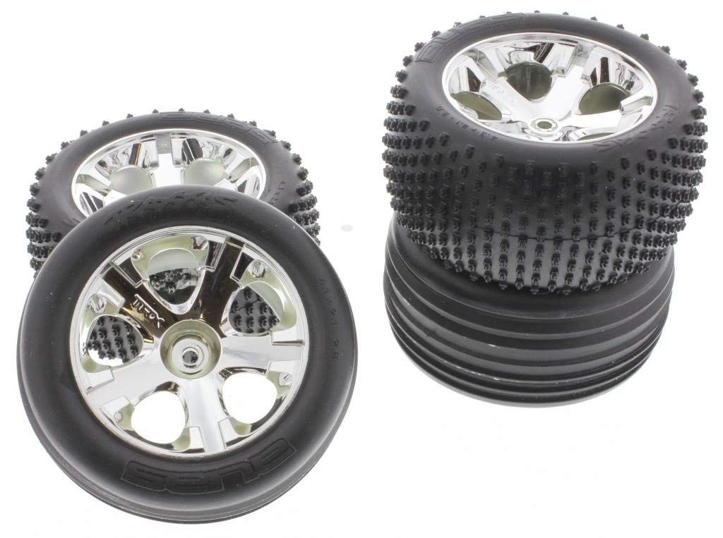 Traxxas RUSTLER XL5 TIRES & WHEELS Front & Rear Rims Hobbies Wheels