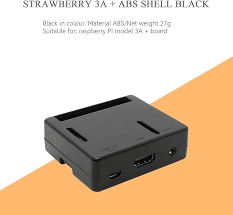 fengzong Estuche de Abs Color Negro/Transparente para Raspberry Pi Modelo 3 A + (Plus) D Estuche de Abs para Modelo Raspberry Pi (Negro)