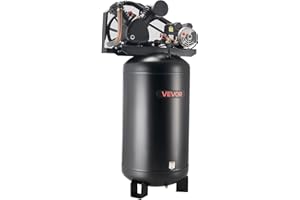VEVOR 80 Gallons Heavy-Duty Air Compressor, 5HP 10 SCFM at 90PSI Air Compressors Max 175PSI Pressure, Oil-Lubricated Compress
