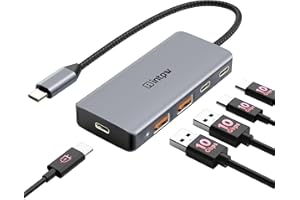 USB C Hub, intpw USB C Splitter 10Gbps with 2 USB A, 2 USB C 3.2 Data,PD 100W Charging Port, Powered USB 3.2 Hub for MacBook Pro/Air M2 M1, iPad, Surface Pro,Dell, HP, Lenovo and More Type C Devices…