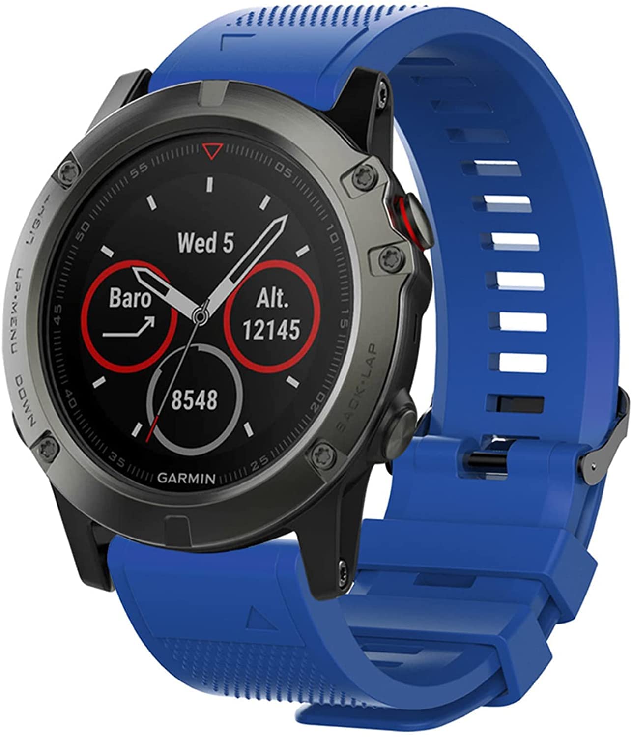 22mm Band Bracelet Strap Compatible for Garmin Fenix 7,Fenix 6,Fenix 6 Pro,Fenix 5,Fenix 5 Plus,Approach S60 S62,Forerunner 935 945,Quick Release Strap Wristband (Blue)