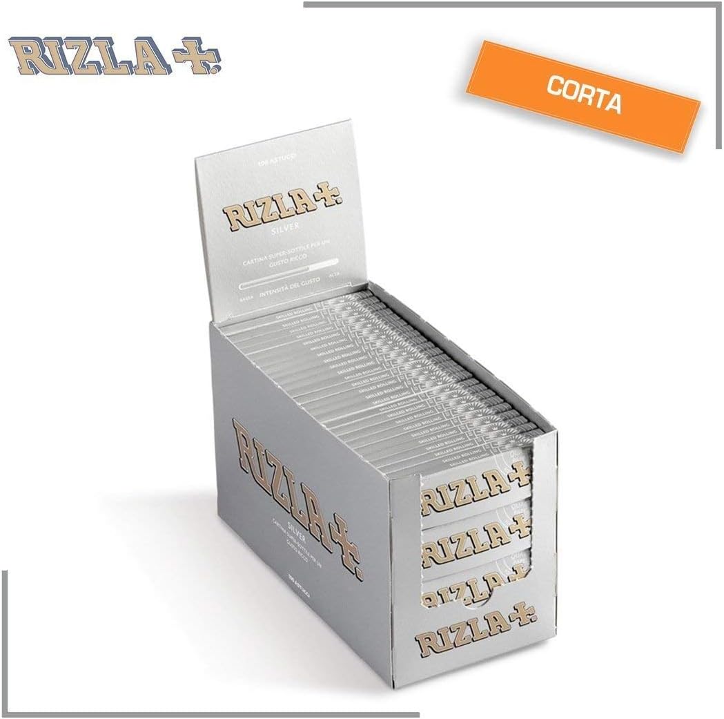 3xSILVER Standard CIGERETTE Rolling Paper Full Box of 100