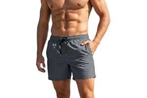 Stretch Athletic Shorts for Men, Quick-Dry Workout Shorts with 4-Inch Inseam, Loose Fit Lightweight Beach Summer Pant