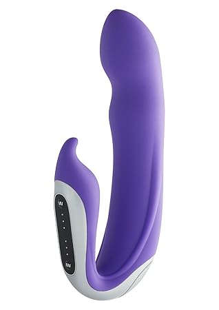 ToyJoy Neo lila, 17 cm Vibrator mit Klitorisstimulator aus Silikon