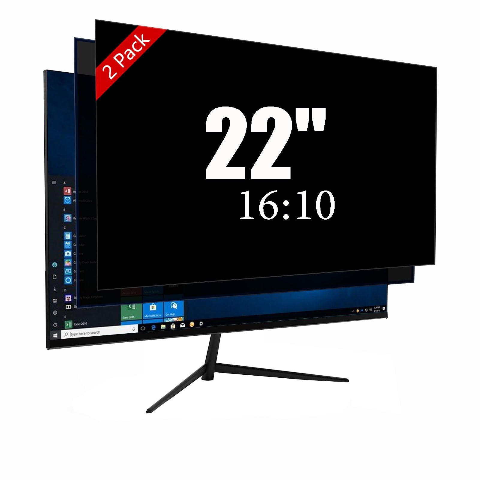 Photo 1 of Ceydebne 22 Inch Privacy Screen for Monitor with 16:10 Widescreen Monitor Blue Light Screen Protector - Anti-Glare - Anti-Scratch Protector Film for Data Confidentiality Privacy Shield [2 Pack]