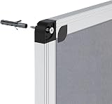 VIZ-PRO Notice Board Felt Grey 90x60cm 2 Pack Silver Aluminium Frame view 3