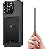 Kuulaa Power Bank Ultra Slim, 0.28 in MagSafe PowerBank 5000 mAh, PD20W Small Power Bank, Magnetic Wireless External Mobile Phone Batteries for iPhone 16 Pro/15/14/13/12 Series (Black)
