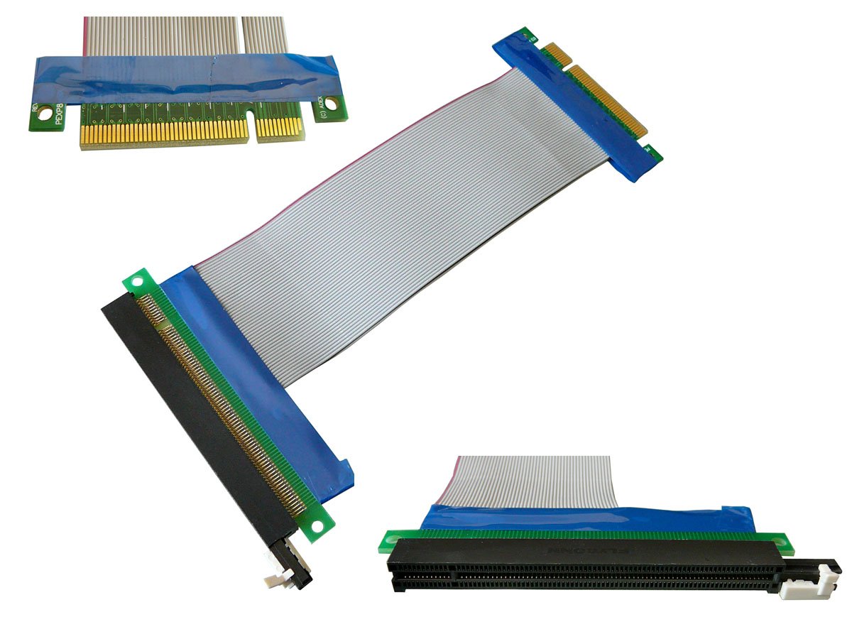 KALEA-INFORMATIQUE Extension riser for PCI Express x8 port to PCIe x16 port, length 190mm.