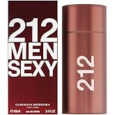 Carolina Herrera 212 Sexy Men Fragrance For Men - Magnetic, Fresh And Seductive - Notes Of Vanilla, Guaiac Wood, Sandalwood, Amber And Musk - Sensual, Amber Fougere Fragrance - Edt Spray - 3.4 Oz