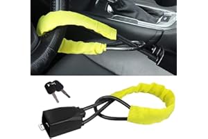 Steering Wheel Lock The Club Car Anti Theft Seat Belt Security Anti-Theft Handbag Fit Most Cars Vehicle Prevention with Key F