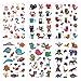 160Pcs Animal Zoo Temporary Tattoo Kit Waterproof Fake Body Stickers Kids Lion Cartoon Tiger Cat Monster Butterflies Flowers Hearts with Transfer Paper for Safari Theme Birthday Party Favors Supplies