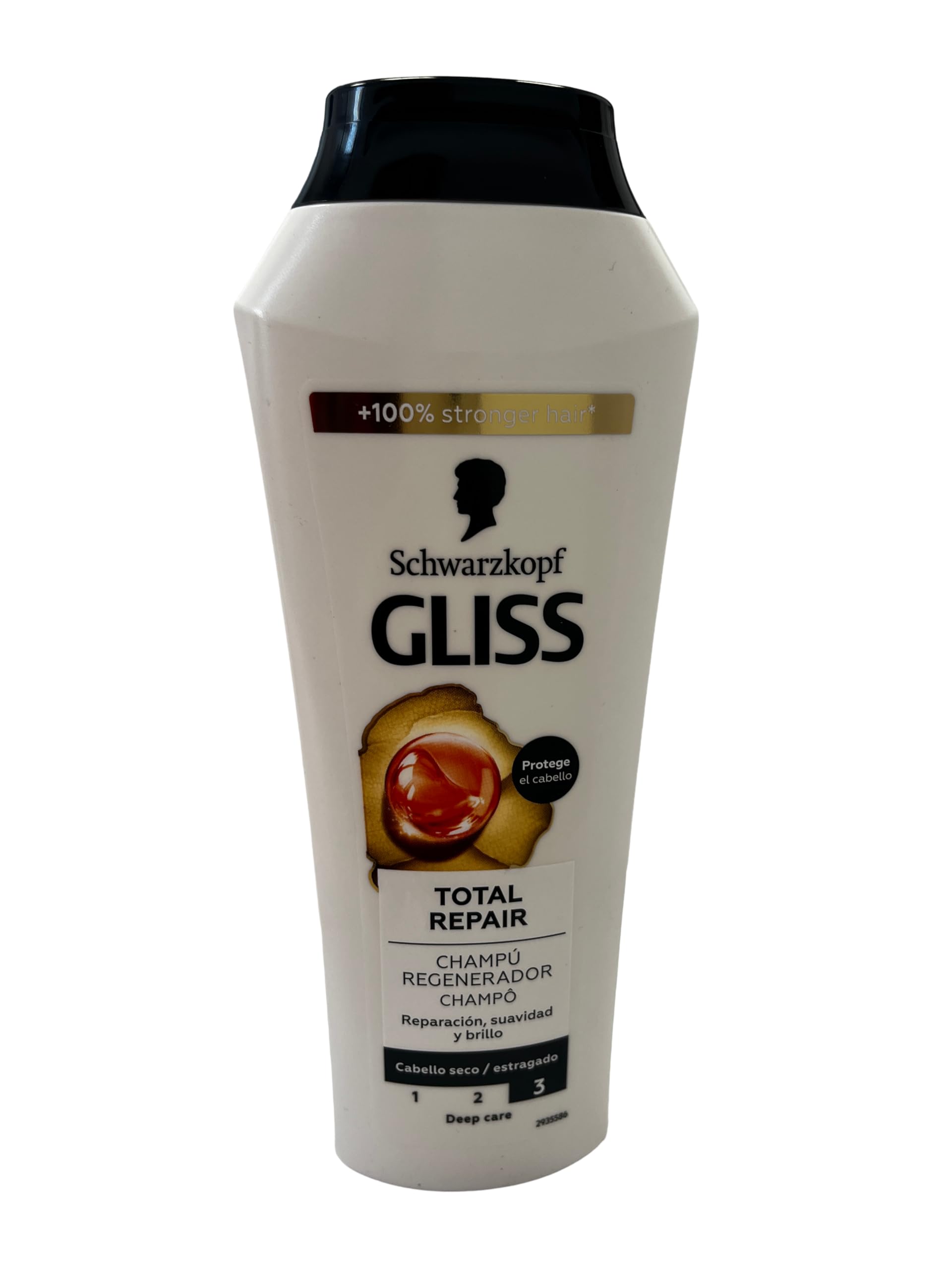 Schwarzkopf Gliss Total Repair 19 Shampoo, with Keratin for Dry Hair, Multipack 6 x 250 ml