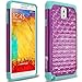 Samsung Galaxy Note 3 Case, TownShop Purple/ Turquoise Spot Diamond Studded Bling Crystal Rhinestone Dual Layer Hybrid Case For Samsung Galaxy Note 3 Note III (N9000)