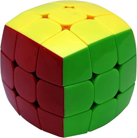 TOYZTREND BRAINTEASER Cube Series for Kids 3 Way Oval Cube with NEON Colors for Basic Cube Learning