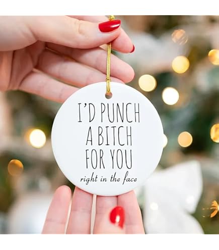 thumbnail image 2 of Funny Best Friend Christmas Ornaments 2024 - Naughty Friendship Gifts For Adults & White Elephant 2 of 10