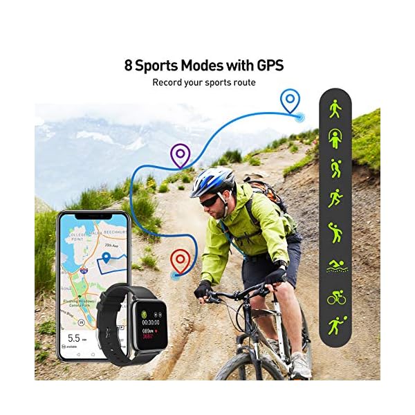 IDEALROYAL-Smart-Watch-P22-Fitness-Activity-Tracker-with-Heart-Rate-Monitor-Sleep-Monitor-Smart-Watch-Bluetooth-Camera-Control-14-Waterproof-Full-Touch-Screen-Smart-Band-Men-Women-for-Android-iOS Smart Watch, IDEALROYAL Fitness Tracker with Heart Rate Monitor, Sleep Monitor,1.4" Touch Screen,Waterproof Smartwatch Bluetooth Camera Control Fitness Watch for Man Woman Android iOS