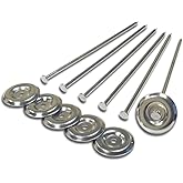 Prest-O-Fit 36923 2-2001 Patio Rug Stakes - Pack of 6 Silver