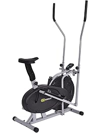 Goplus 2 IN 1 Elliptical Fan Bike Dual Cross Trainer Machine Exercise Workout Home Gym