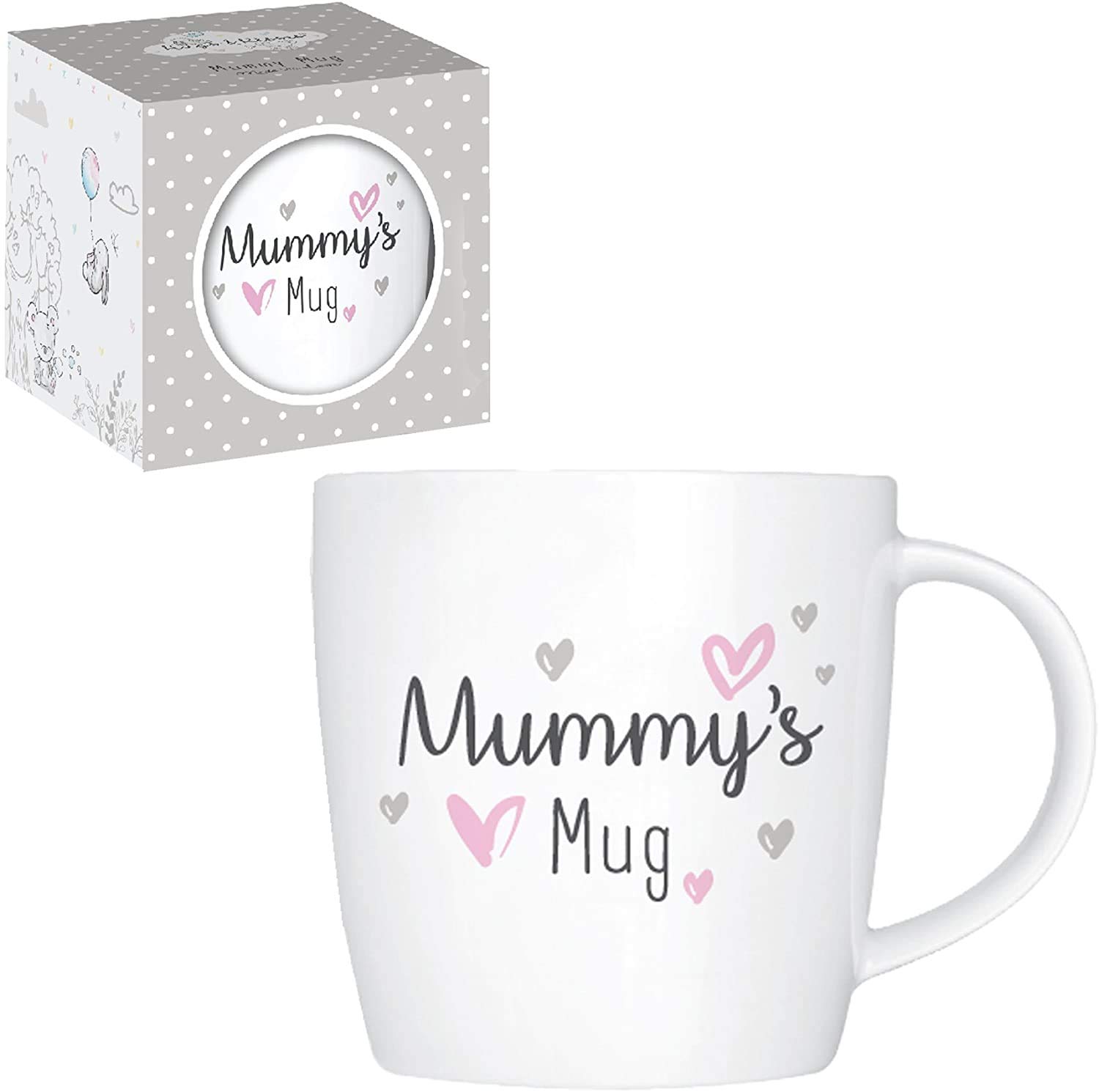 Widdle Gifts Ltd Hugs & Kisses Gift Boxed 'New Parent' Bone China 12oz Mummy's Mug