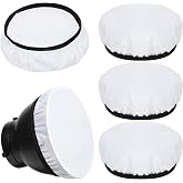 Light Diffuser Sock 5pcs 7 Inch Soft White Diffuser Cover Polyester Lamp Diffuser for Standard Reflector Studio Strobe Ring Light Flash Light Diffusion Cover