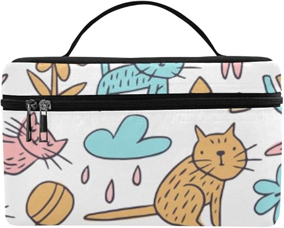 Amazon Ggsxd メイクボックス かわいい動物 猫 コスメ収納 化粧品収納ケース 大容量 収納ボックス 化粧品入れ 化粧バッグ 旅行用 メイクブラシバッグ 化粧箱 持ち運び便利 プロ用 Ggsxd メイクボックス 通販