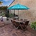 Abba Patio 8.5 Ft Outdoor Market Umbrella with Push Button Tilt and Crank, Turquoise