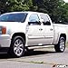 A-PADS Compatible with(Just overlay Stick on, NOT for SNAP IN Replacement) 2 Chrome Top Mirror Covers for GMC SIERRA, DENALI, & YUKON 07-2013 / Chevy SUBURBAN 07-2014 SILVERADO 2007-2013 TAHOE 07-14