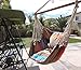 Hammock Swing Chair - 48 Inches Hanging Rope Chair Porch Swing Outdoor Chair Lounge Camp Seat At Patio Lawn Garden Backyard Beach Red