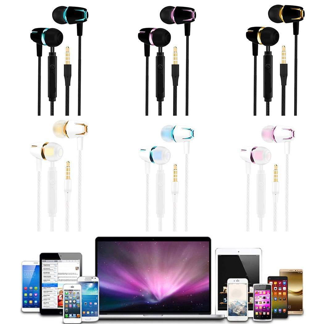 Hello22 3.5mm In-ear Earphones with Mic and Volume Control, Wired Stereo Headphones Earbuds Headset