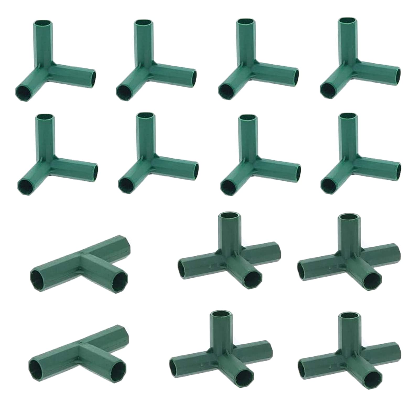 Greenhouse Frame Connectors 3 Way 4 Way PVC Fitting Build Support Canes Connector for Garden Framework Supports