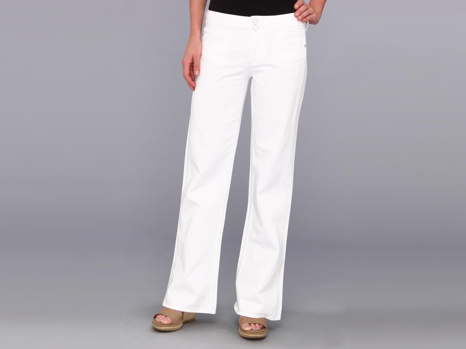 Sanctuary Clothing Women's New Easy Wide Leg City Chino Pant, White, 24