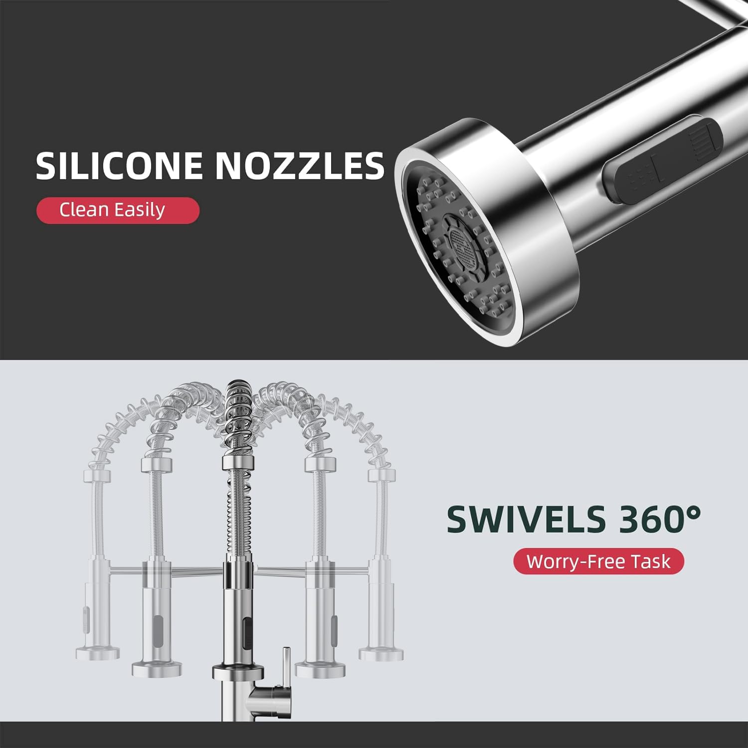 Cobbe Küchenspüle Mixer Tap, Chrom 4